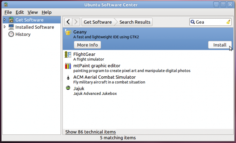 Ubuntu 10.10 Софтуерен Център